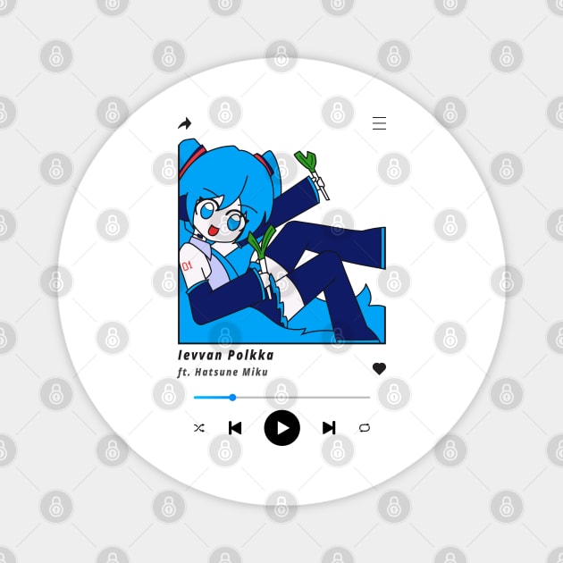 Hatsune Miku chibi - ievan polkka Magnet by Stanime